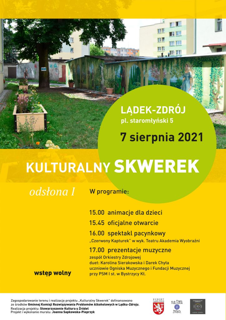 Otwarcie Kulturalnego Skwerka - plakat imprezy
